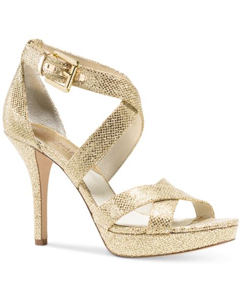 gouden michael kors sandalen|Women's Gold Designer Sandals .